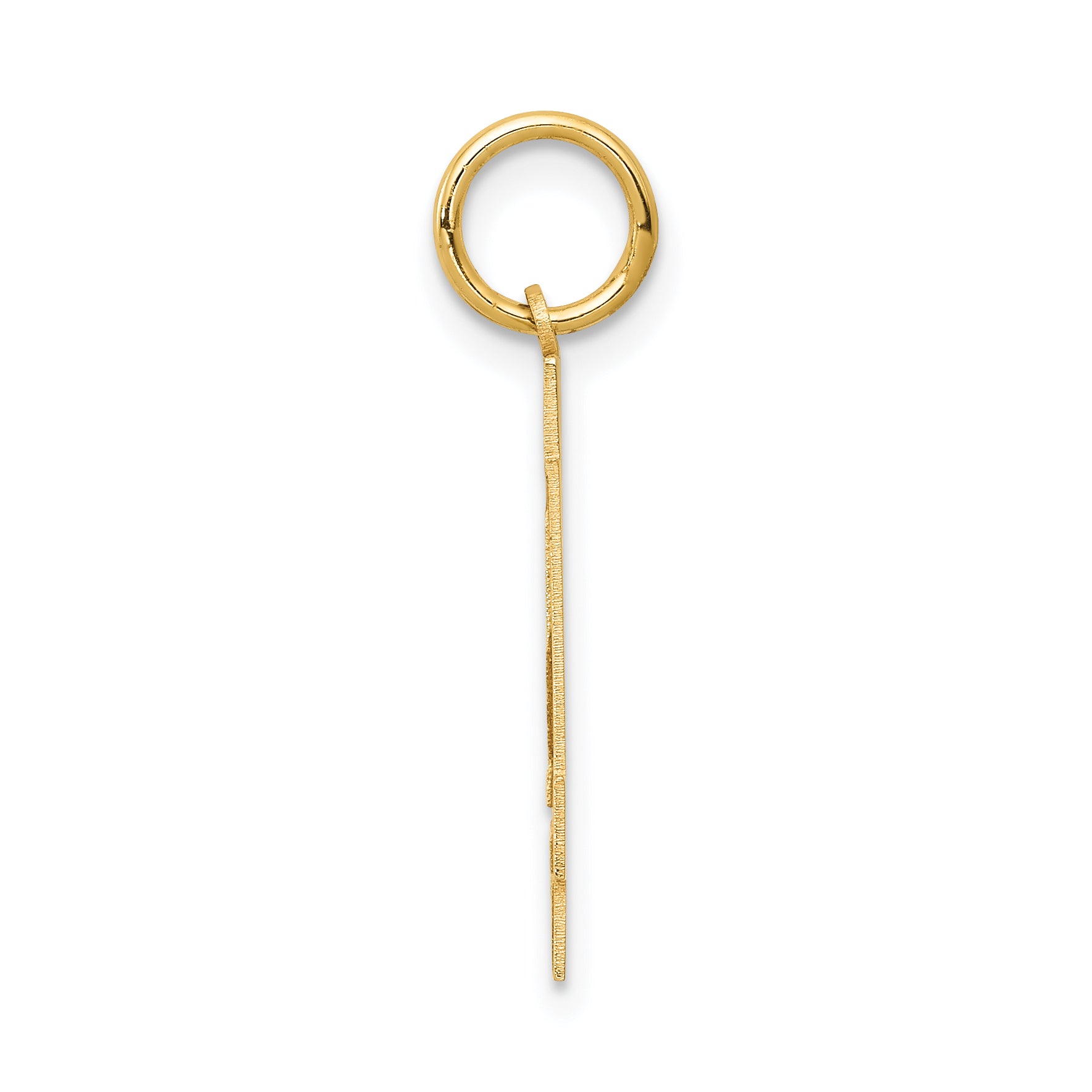 14k Medium Satin Number 34 Charm Secondary image