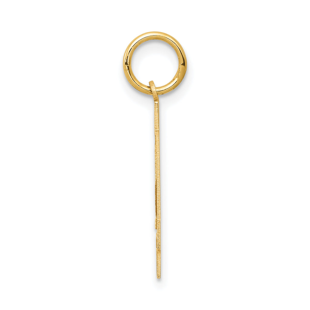 14k Medium Satin Number 34 Charm