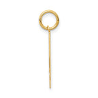 14k Medium Satin Number 34 Charm