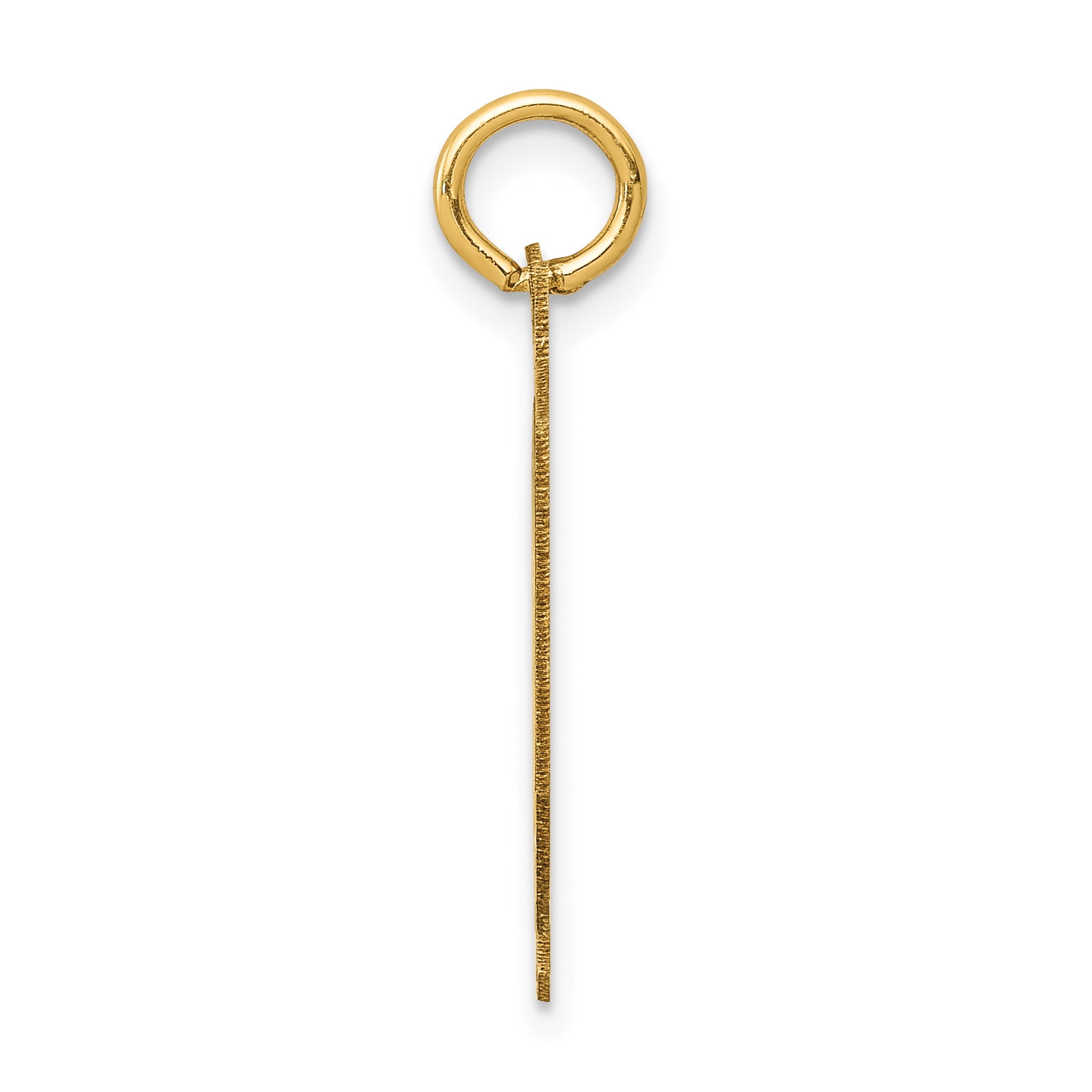 14K Gold Satin Finish Number 40 Charm  Elegant Brushed Design Secondary image