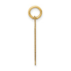 14K Gold Satin Finish Number 40 Charm  Elegant Brushed Design