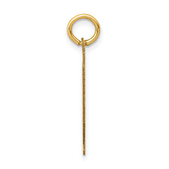 14K Gold Satin Finish Number 40 Charm  Elegant Brushed Design