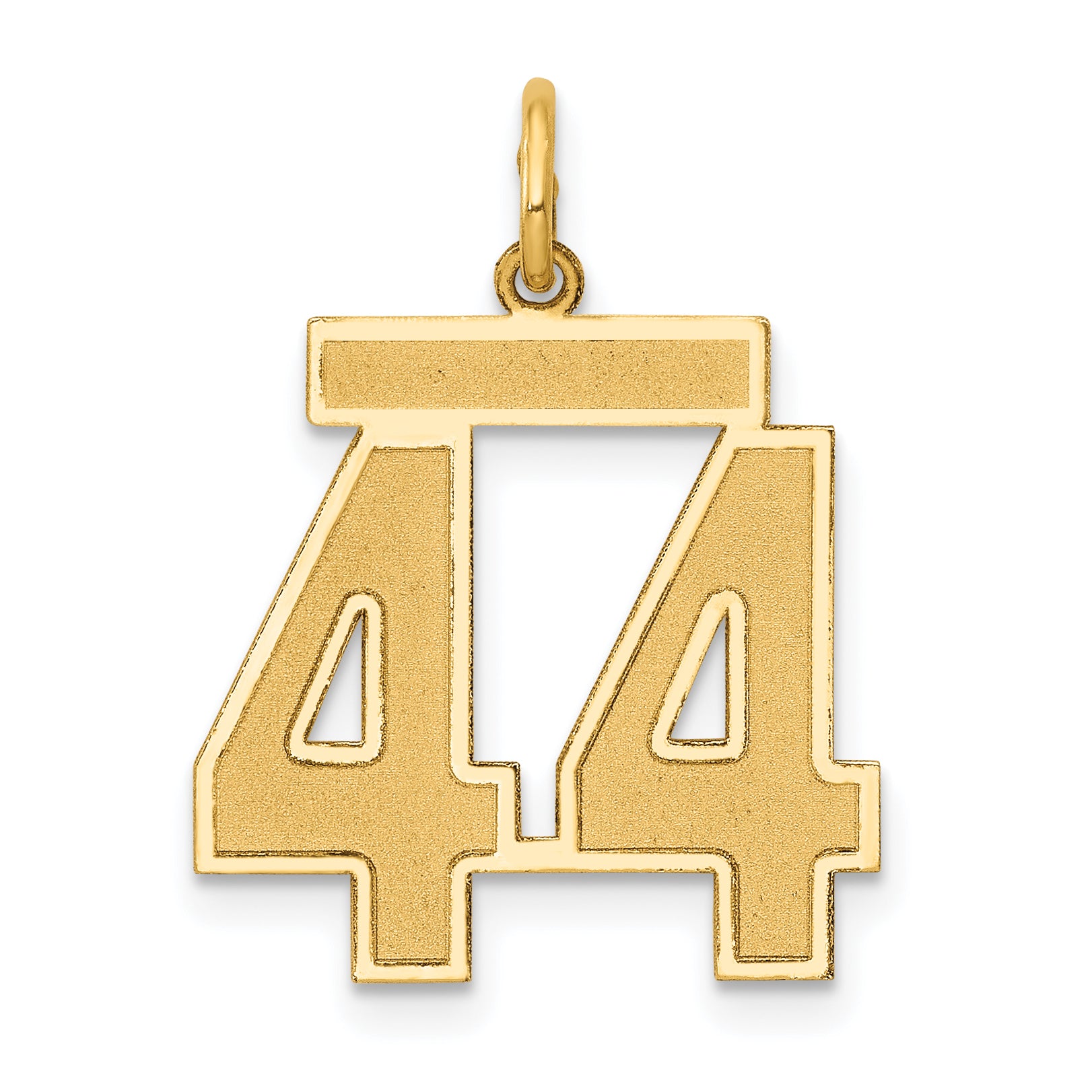 14k Medium Satin Number 44 Charm Main image