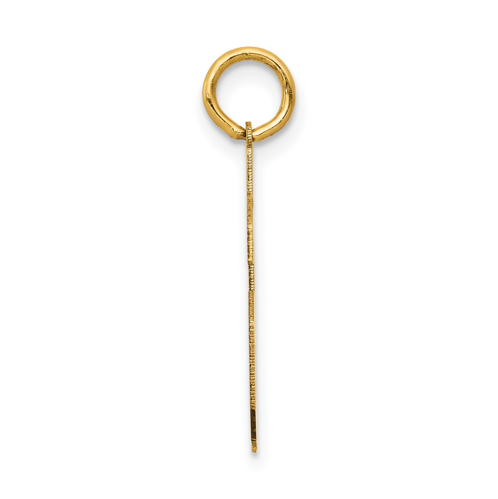 14K Gold Satin Finish Pendant Charm Medium Laser Cut Number 46 Secondary image