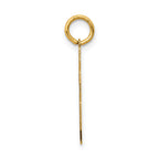 14K Gold Satin Finish Pendant Charm Medium Laser Cut Number 46