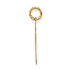 14K Gold Satin Finish Pendant Charm Medium Laser Cut Number 46