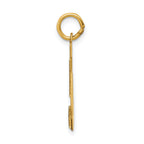 14K Gold Medium Satin Number 50 Charm with Brushed Finish