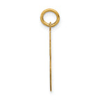 14K Gold Satin-Finish Number 56 Charm Elegant Laser-Cut Medium Pendant