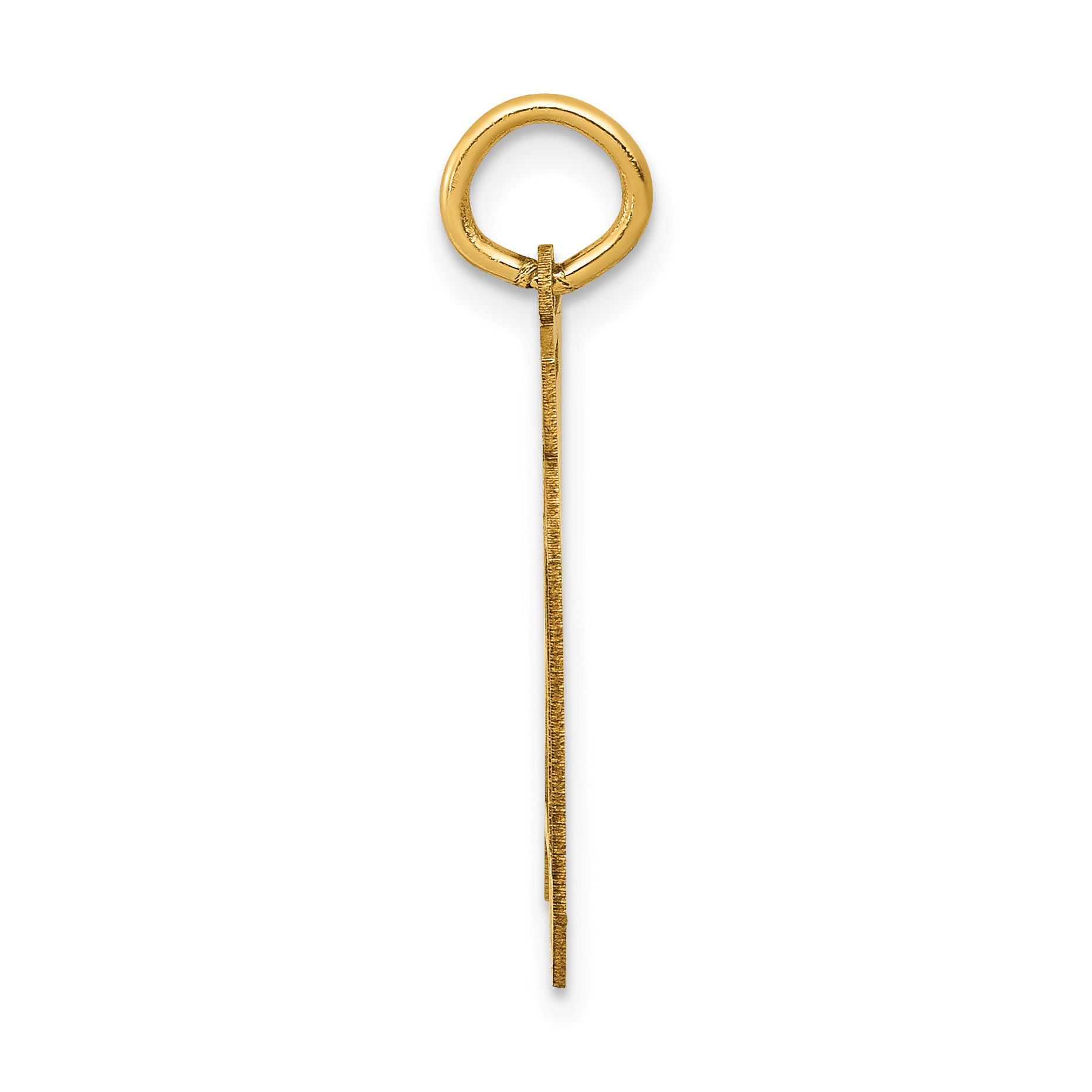 14K Gold Medium Satin Number 70 Laser-Cut Charm Secondary image