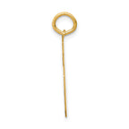 14K Gold Medium Satin Finish Number 75 Charm  Laser Cut, Themed Design