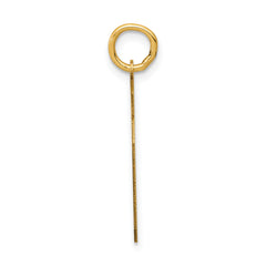 14K Gold Satin Finish Number 80 Charm  Medium Brushed