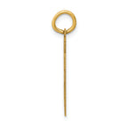 14K Gold Satin Finish Number 81 Charm Laser Cut Medium Size