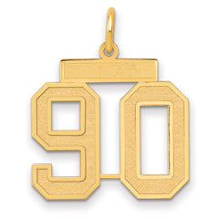 14k Medium Satin Number 90 Charm
