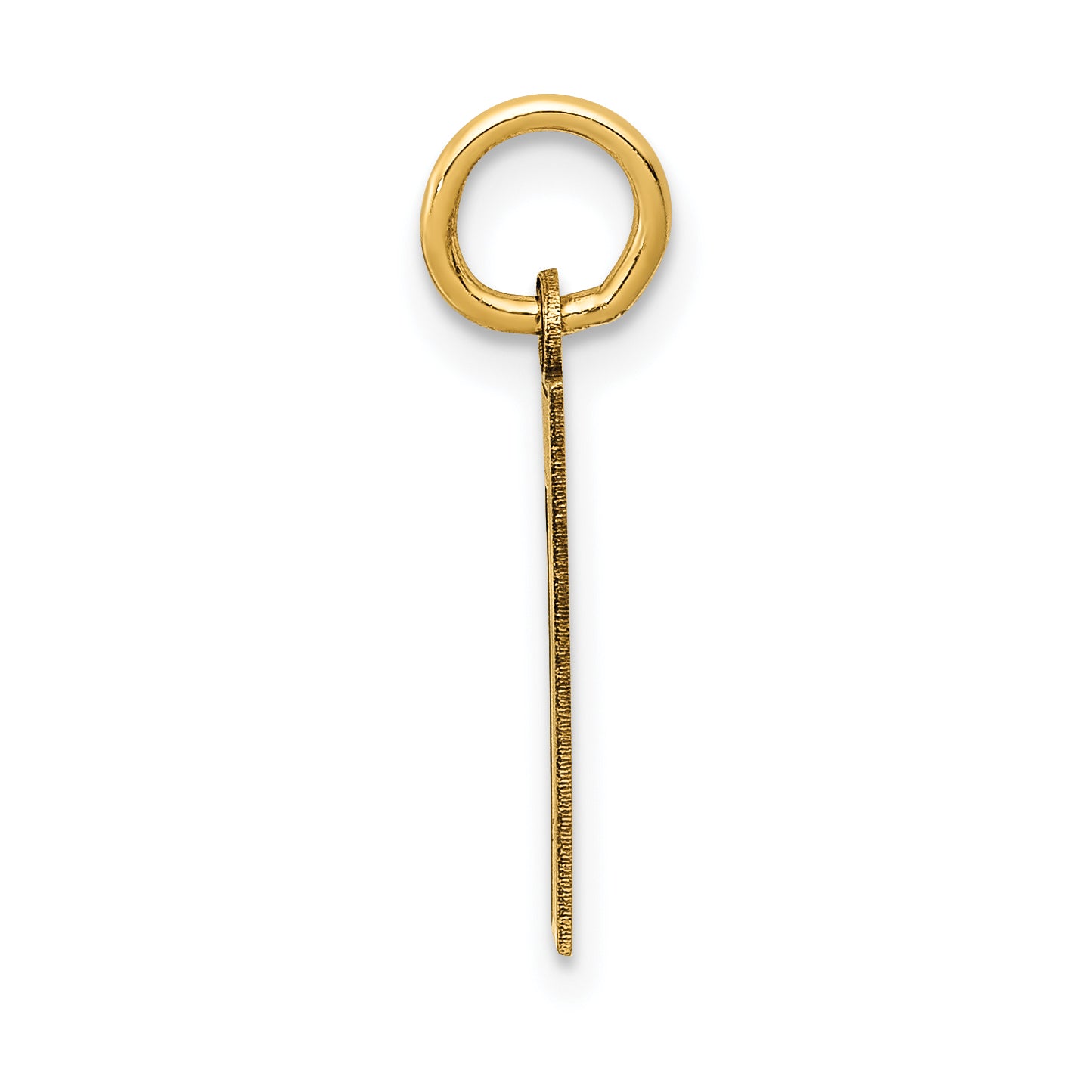 14K Gold Satin Small Number 1 Charm with Brushed Finish  Elegant and Laser Cut Secondary image