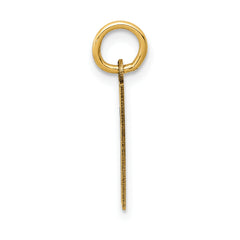 14K Gold Satin Small Number 1 Charm with Brushed Finish  Elegant and Laser Cut