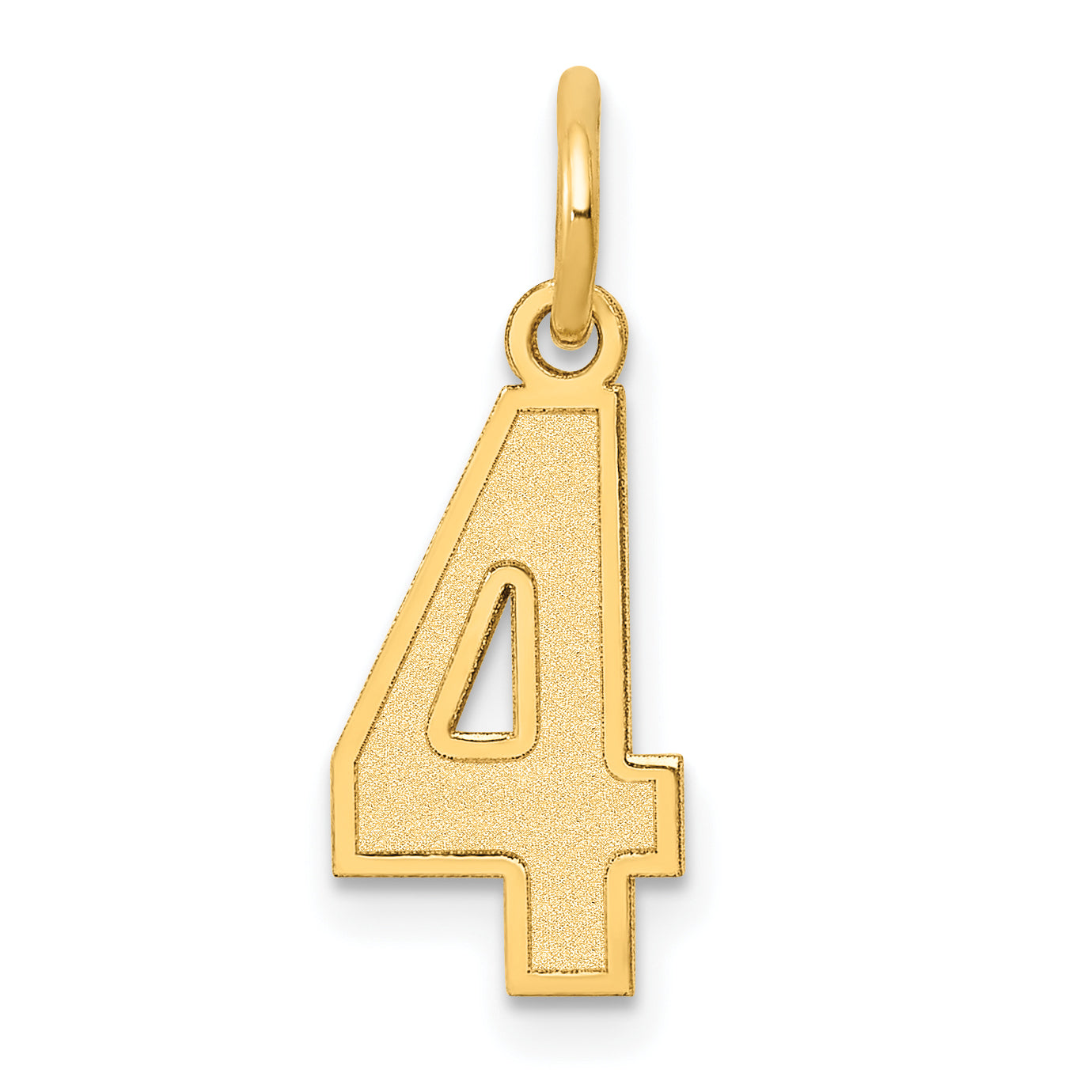 14k Small Satin Number 4 Charm Main image