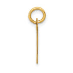 14K Gold Satin Number 7 Charm with Brushed Finish  Small, Laser Cut