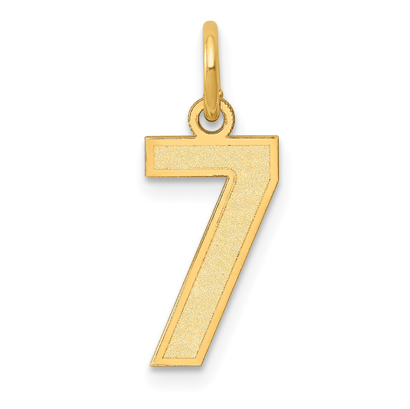 14k Small Satin Number 7 Charm Main image