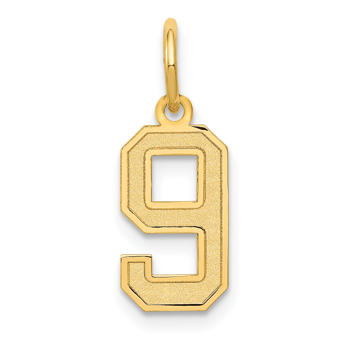 14k Small Satin Number 9 Charm Main image