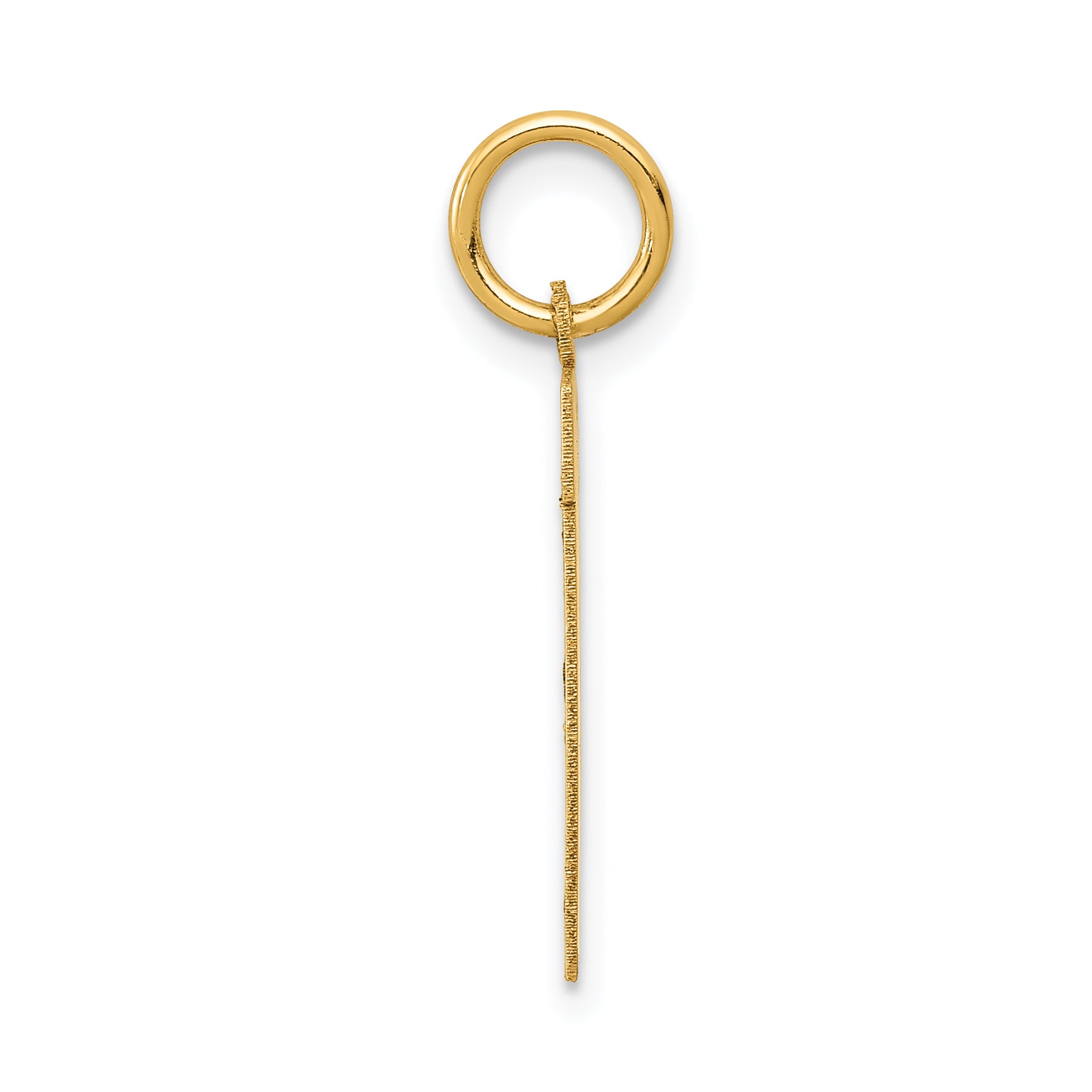 14K Gold Small Satin Number 11 Charm with Brushed Finish Secondary image
