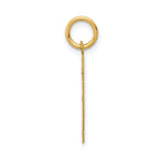 14K Gold Small Satin Number 11 Charm with Brushed Finish