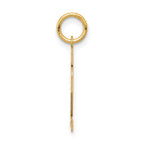 14K Gold Satin Number 12 Charm with Brushed Finish  Small & Elegant