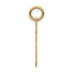 14K Yellow Gold Satin Number 16 Charm with Brushed Finish