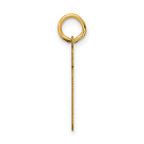14K Gold Satin Number 19 Charm with Brushed Finish Small