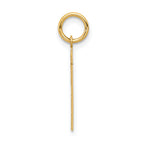 14K Gold Small Satin Number 21 Charm with Brushed Finish