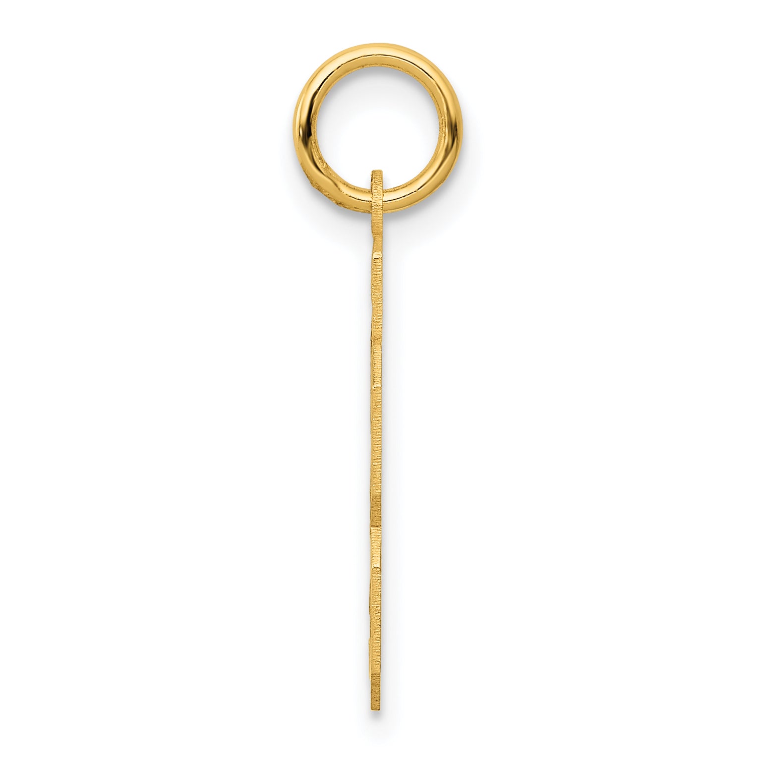 14K Gold Satin Number 23 Charm with Brushed Finish  Small and Elegant Secondary image