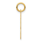 14K Gold Satin Number 23 Charm with Brushed Finish  Small and Elegant