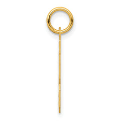 14K Gold Satin Number 23 Charm with Brushed Finish  Small and Elegant
