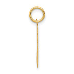 14K Gold Small Satin Number 25 Charm with Brushed Finish
