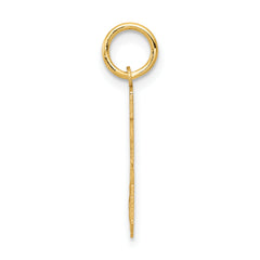 14K Gold Small Satin Number 25 Charm with Brushed Finish
