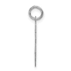 14K Gold Small Satin Number 26 Charm with Brushed Finish