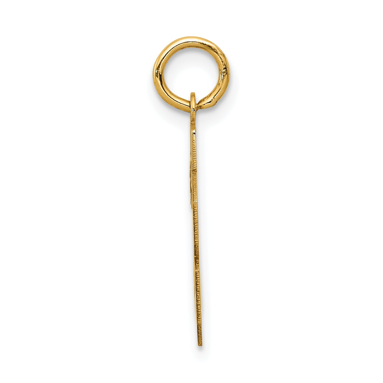 14K Gold Small Satin Number 28 Charm with Brushed Finish Elegant and Laser Cut Secondary image