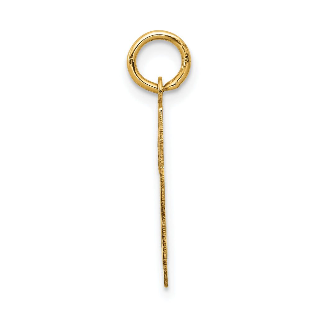 14K Gold Small Satin Number 28 Charm with Brushed Finish Elegant and Laser Cut