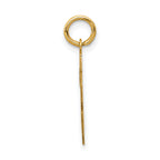 14K Gold Small Satin Number 28 Charm with Brushed Finish Elegant and Laser Cut