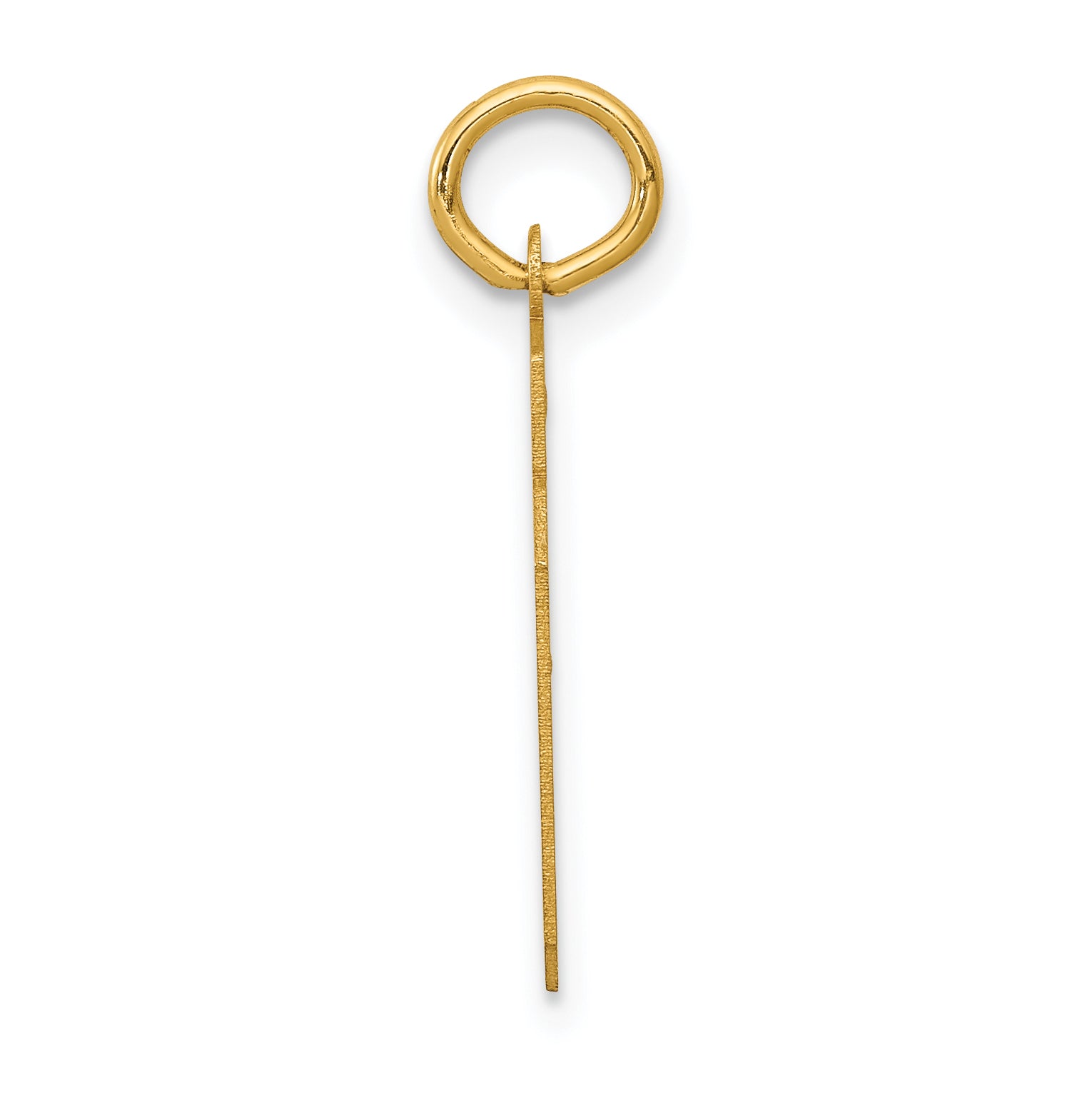 14K Gold Satin Number 39 Charm with Brushed Finish Small Secondary image