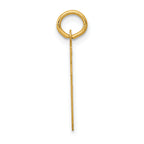 14K Gold Satin Number 39 Charm with Brushed Finish Small