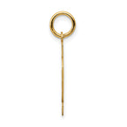 14K Gold Small Satin Number 42 Charm with Brushed Finish