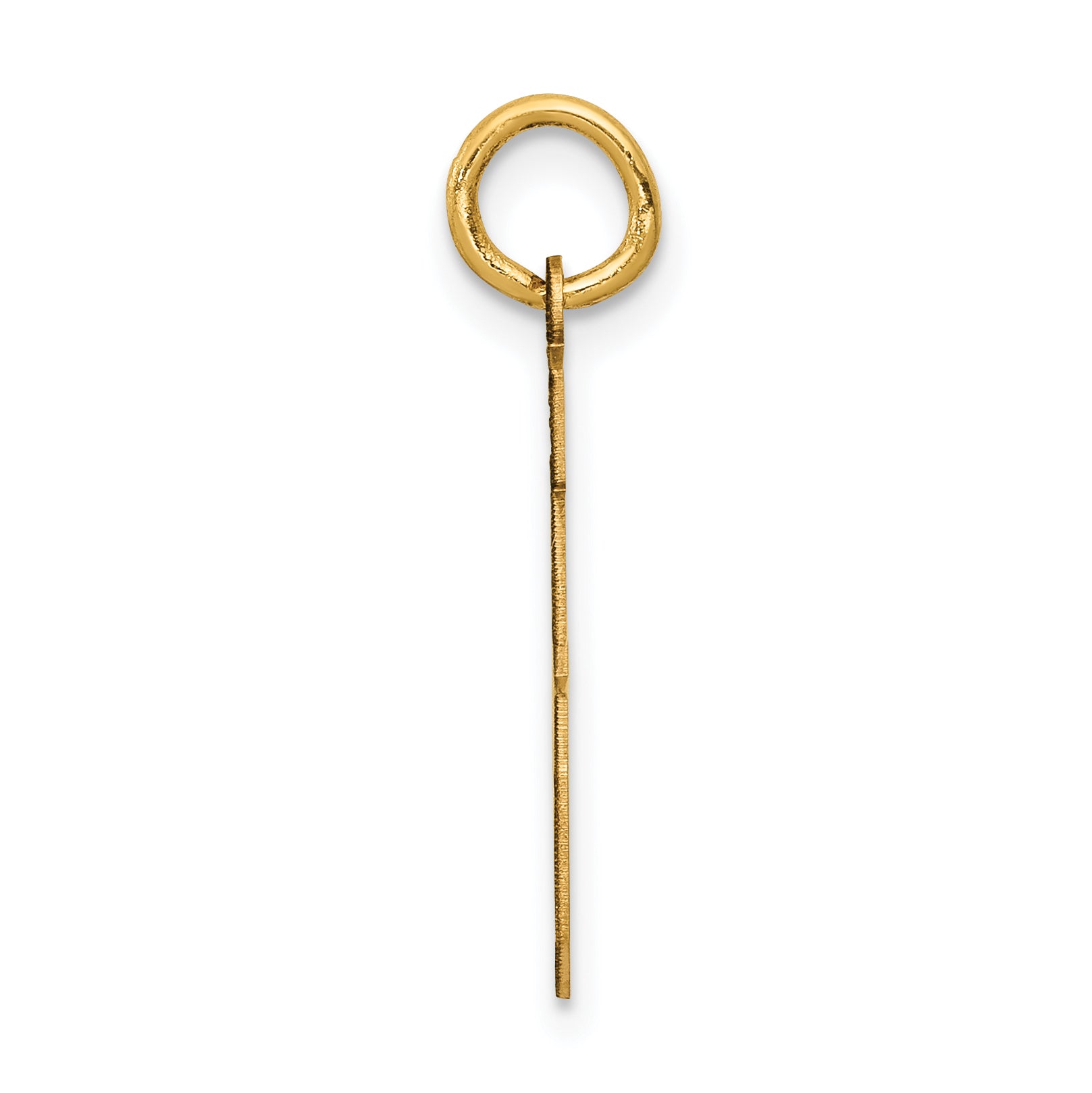 14K Gold Satin Number 46 Charm with Brushed Finish Small Secondary image