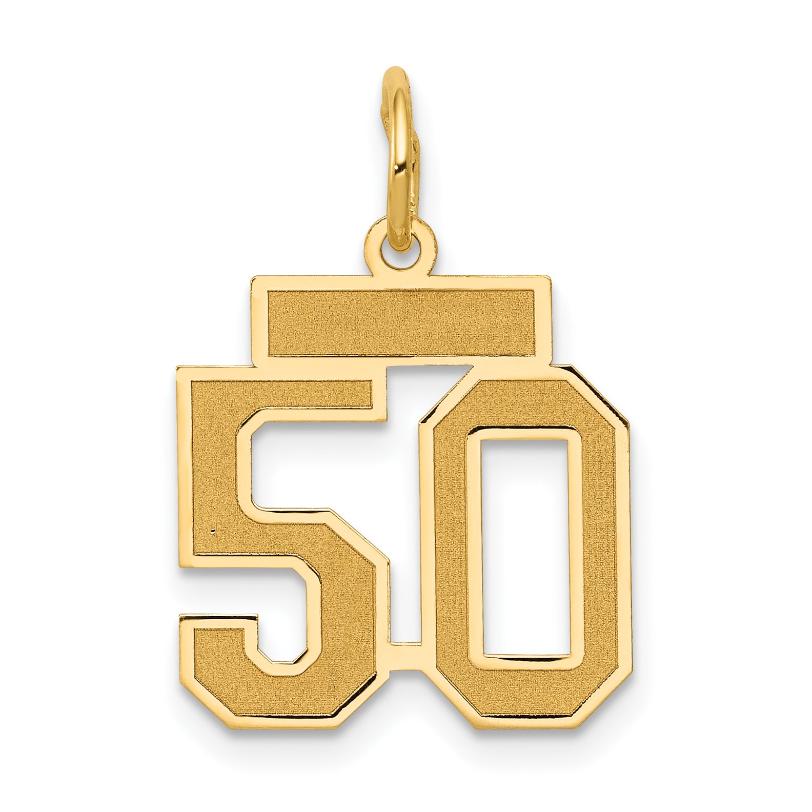 14k Small Satin Number 50 Charm Main image