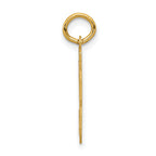14K Gold Satin Number 53 Charm with Brushed Finish Small, Laser-Cut