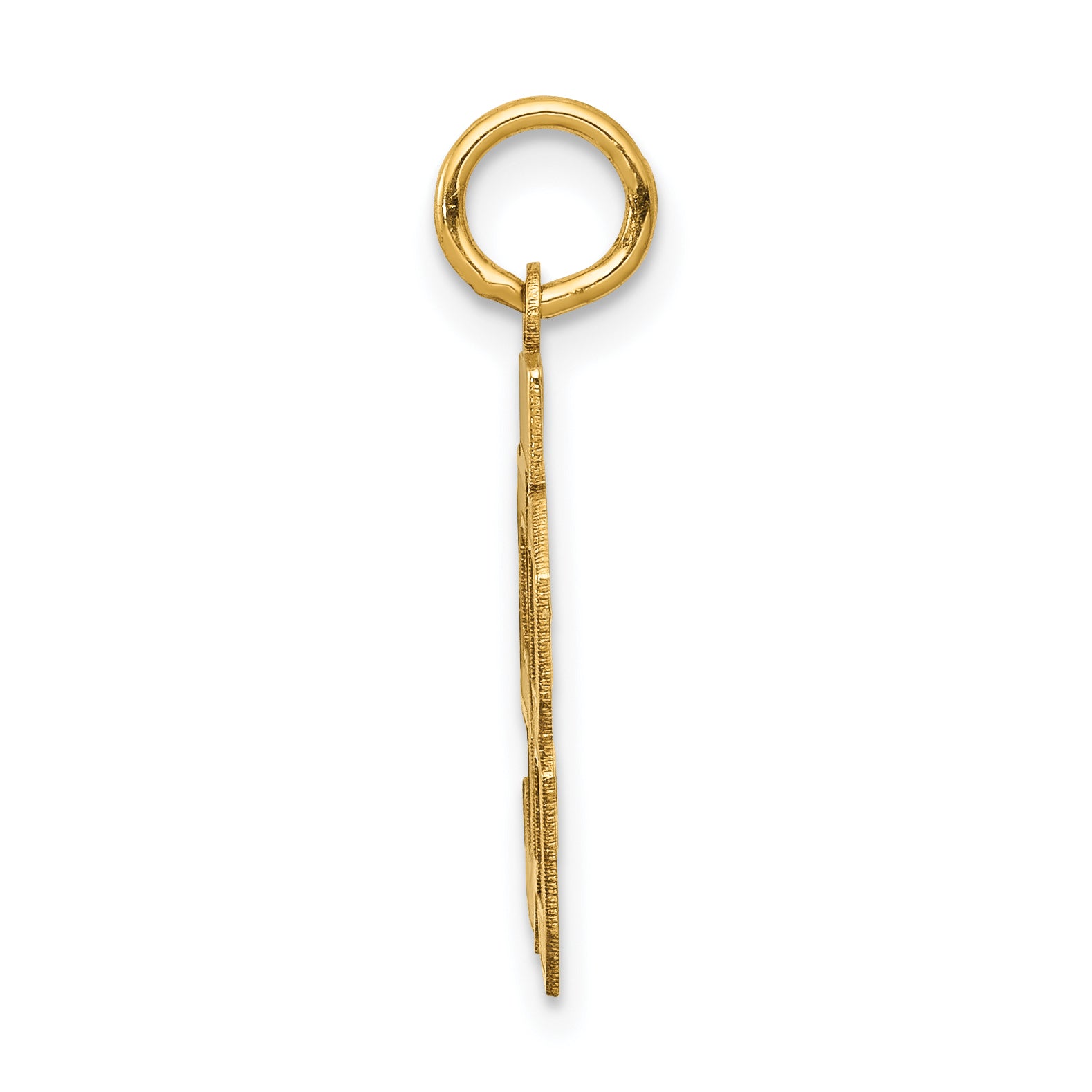 14K Gold Small Satin Number 58 Charm with Brushed Finish  Elegant and Themed Design Secondary image