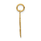 14K Gold Small Satin Number 58 Charm with Brushed Finish  Elegant and Themed Design