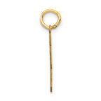 14K Gold Small Satin Number 63 Charm Brushed Finish