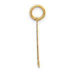 14K Gold Small Satin Number 72 Charm with Brushed Finish