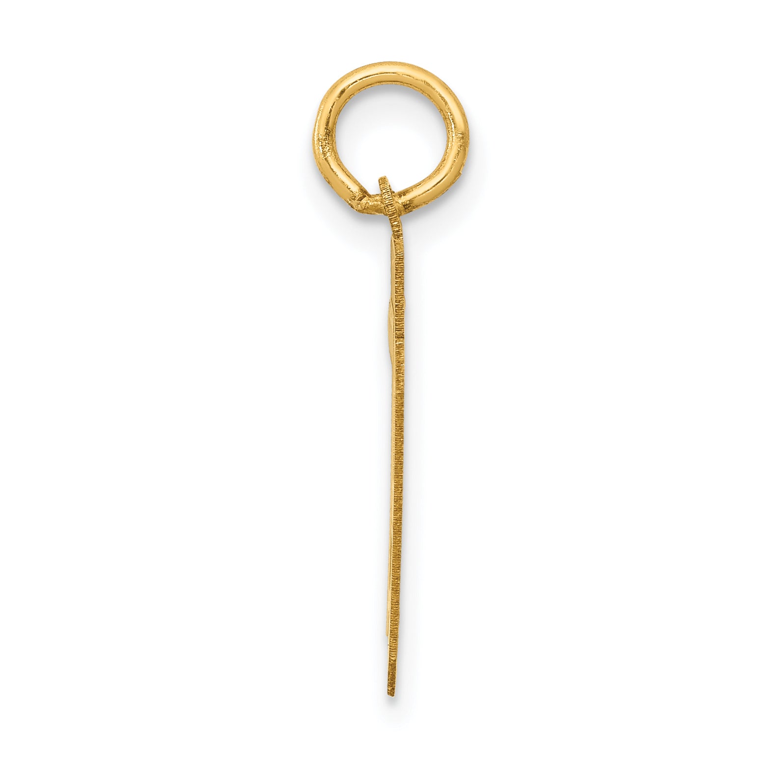 14K Yellow Gold Satin Number 79 Charm with Brushed Finish Secondary image