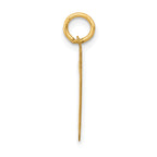 14K Yellow Gold Satin Number 79 Charm with Brushed Finish